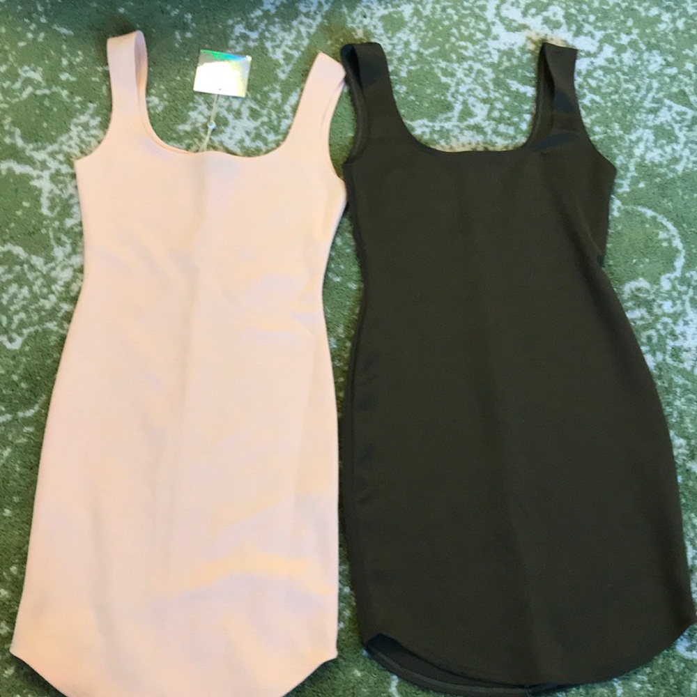 missguided Scuba Square neck bodycon dress